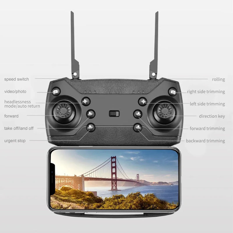 Drone E88 PRO Plegable 2 bateria